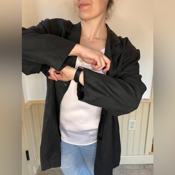 Maggie Mcnaughton Perfect Oversized Trending Stylish Black Linen Women’s 18W - Picture 4 of 9